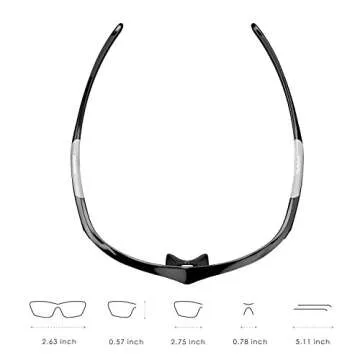 Hulislem Blade Sport Polarized Sunglasses Sunglasses For Men Women Mens Womens Running Golf Sports (Matte Black-Smoke)