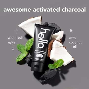 Hello Activated Charcoal Fluoride Free Whitening Toothpaste