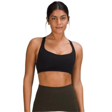 Shop Lululemon Free to Be Wild Strappy Sports Bra Black