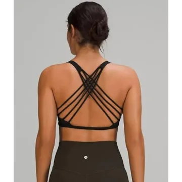 Shop Lululemon Free to Be Wild Strappy Sports Bra Black