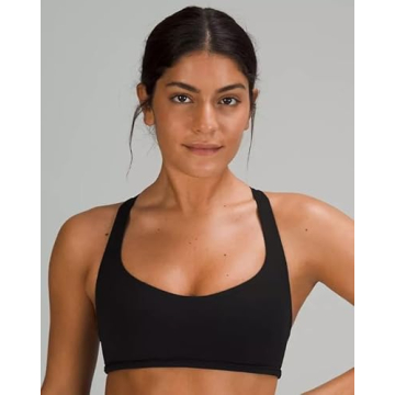 Shop Lululemon Free to Be Wild Strappy Sports Bra Black