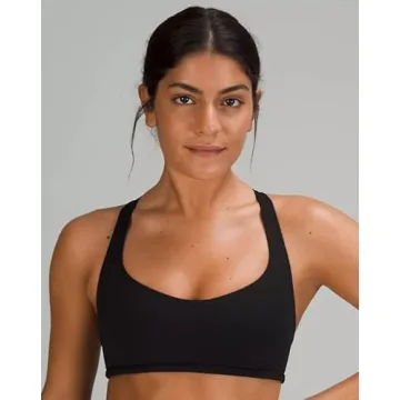 Shop Lululemon Free to Be Wild Strappy Sports Bra Black
