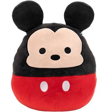 Squishmallows Official Kellytoy Disney Characters Mickey Mouse Plush Toy 7 Inch