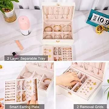 Voova Jewelry Box for Women - Chic & Practical Storage