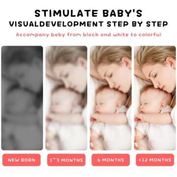 Richgv Newborn Baby Essentials, Black and White Baby Cards Toys 0-3-6 Months,Newborn Baby Stuff, High Contrast Toys for Infant 0-6 Months, 40 Pages Visual Stimulation Sensory Flash Cards for Babies