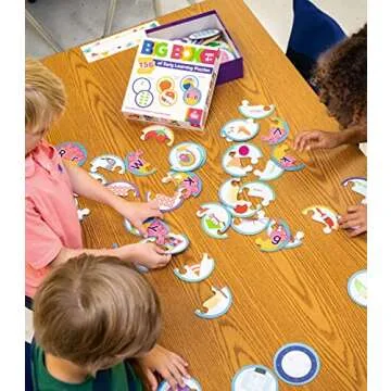 Carson Dellosa 156-Piece Big Box of Toddlers Learning Games, Puzzle Box with Alphabet, Numbers, Colors & Shapes Word Games, Kindergarten and Preschool Learning Games for Kids 4+
