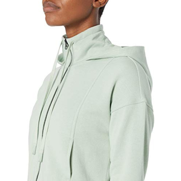 Core 10 Women's Cropped Fleece Zip-Up Hoodie in Mint Green