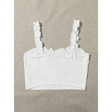 Verdusa Women's Chic Frill Trim Sleeveless Top for All Occasions