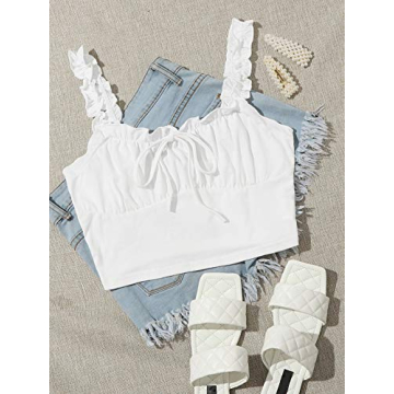 Verdusa Women's Chic Frill Trim Sleeveless Top for All Occasions