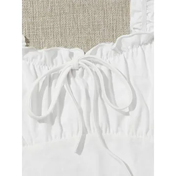 Verdusa Women's Chic Frill Trim Sleeveless Top for All Occasions