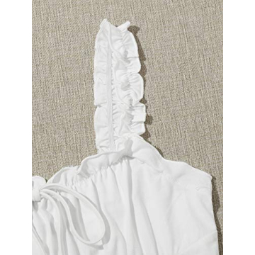 Verdusa Women's Chic Frill Trim Sleeveless Top for All Occasions