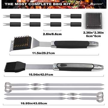 ROMANTICIST 21pc BBQ Grill Accessories Set - Premium Grill Tools