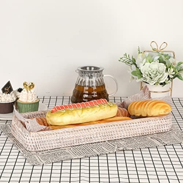 16 Inch Sumnacon Rattan Bathroom Vanity Tray
