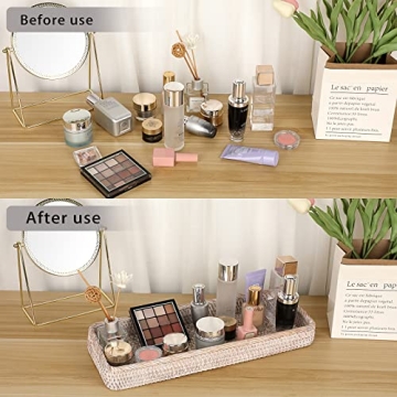 16 Inch Sumnacon Rattan Bathroom Vanity Tray