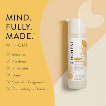 The Honest Company Silicone-Free Conditioner | Gentle for Baby | Naturally Derived, Tear-free, Hypoallergenic | Citrus Vanilla Refresh, 10 fl oz