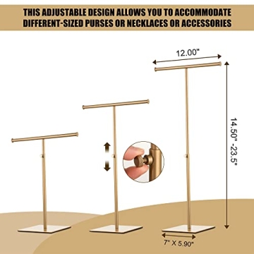 Stylish bjewego Tabletop Purse Display Stand Set - Adjustable