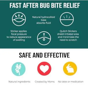 quitch Bug Bite Itch Relief Patch Kids, Summer Travel Essentials for Kids, Mosquito Bug Bite Thing Alternate Summer Camp Essentials Itch Relief for Kids, Baby hydrocortisone Alternative, FSA Eligible