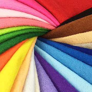 Felt Fabric Misscrafts 28pcs 12" x 8" (30cm x 20cm) 1.4mm Thick Soft Felt Nonwoven Fabric Sheet Pack...