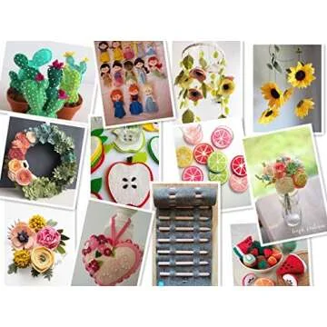 Felt Fabric Misscrafts 28pcs 12" x 8" (30cm x 20cm) 1.4mm Thick Soft Felt Nonwoven Fabric Sheet Pack DIY Craft Patchwork Sewing Square Assorted Colors with Thread Bag