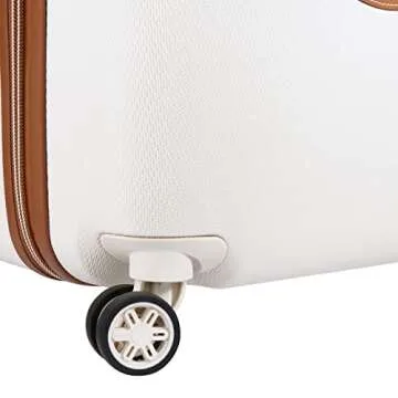 DELSEY Paris Chatelet Air Hardside Luggage, Spinner Wheels, Champagne White, Checked-Large 28 Inch