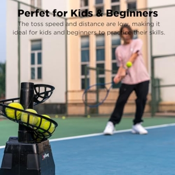 680BH Safe Toss Machine for Kids - Tennis & Baseball Training