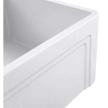 Empire Olde London Fireclay Farmhouse Sink 33" White