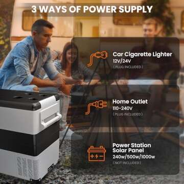 EKOJUCE 12V Car Refrigerator - Portable Electric Cooler