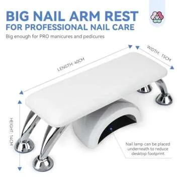 SAVILAND Professional Arm Rest for Nails Tech - Luxury Comfort