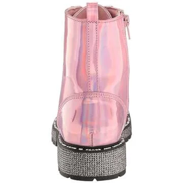 Steve Madden Girls Wordle Combat Boots for Stylish Winter