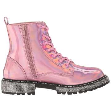 Steve Madden Girls Shoes Wordle Combat Boot