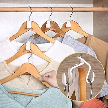 100Pcs Clothes Hanger Connector Hooks for Closet Organization