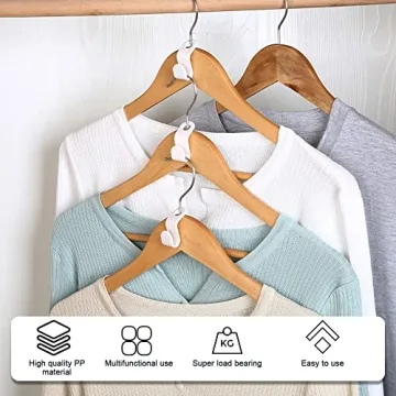 100Pcs Clothes Hanger Connector Hooks for Closet Organization