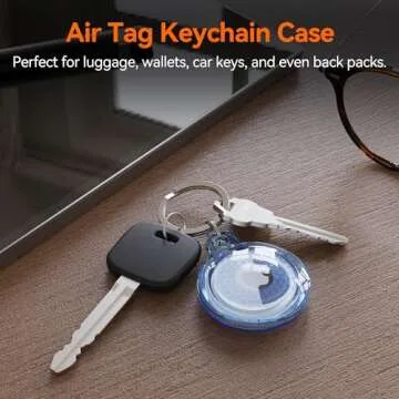 New IPX8 Waterproof Holder for Airtag, Airtags Case with Keychain, [Tightly Sealed] [Drop-Proof] [Anti-Scratch] Full Body Protective Airtag Holder, Find Your Luggage, Pet, Keys, & More