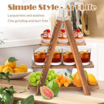 bimiti Wooden 3-Tier Dessert Display Rack for Events
