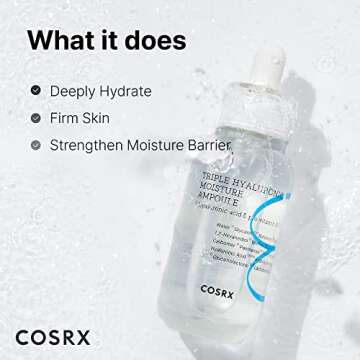 COSRX Hydrium Triple Hyaluronic Moisture Ampoule, 40ml / 1.35 fl.oz | Hyaluronic Acid Viscous Serum | Korean Skin Care, Animal Testing Free, Paraben Free