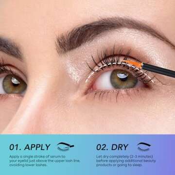 Premium Lash Serum for Eyelash Growth Serum, Advanced Lash Growth Serum, Eyelash Serum to Grow Lashes, Lash Serum Growth for Longer, Fuller and Thicker Lashes and Brows 5ml