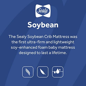 Sealy Baby Soybean Premium Foam Crib Mattress Waterproof