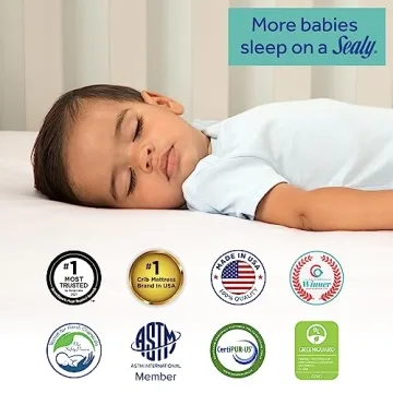 Sealy Baby Soybean Premium Foam Crib Mattress Waterproof