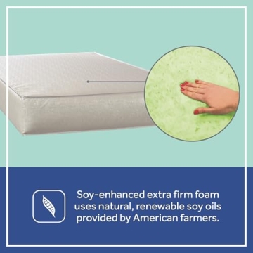 Sealy Baby Soybean Premium Foam Crib Mattress Waterproof