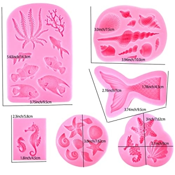 Mermaid Silicone Mold Set for Baking and Crafts