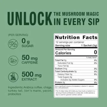 ECO-TASTE Mushroom Coffee Mix for Gut Health – 12 Sachets