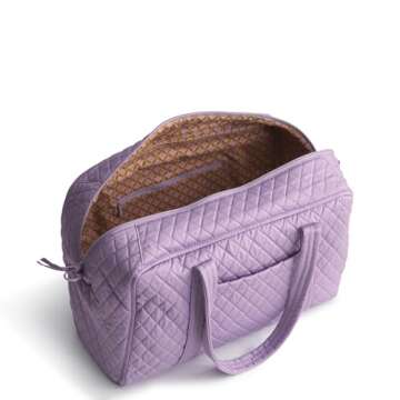 Vera Bradley Premium Cotton Large Bancroft Backpack, Purple Rhapsody