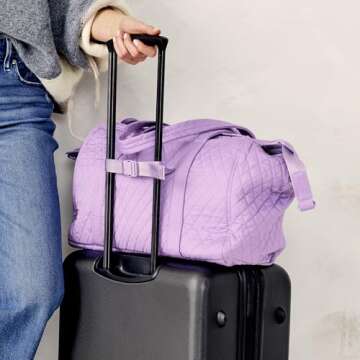 Vera Bradley Premium Cotton Large Bancroft Backpack, Purple Rhapsody