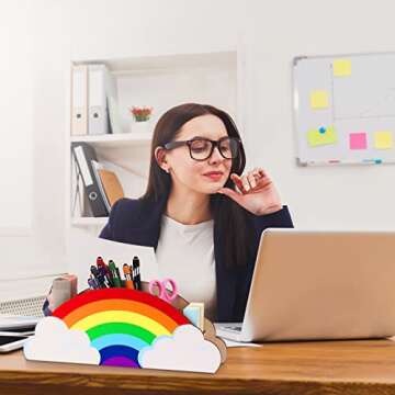 KOYILTD Rainbow DIY Pen Holder & Desk Organizer