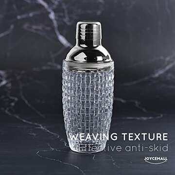 Elegant Glass Cocktail Shaker Set for Home Bartending