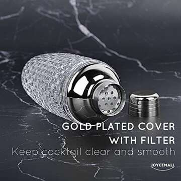 Elegant Glass Cocktail Shaker Set for Home Bartending