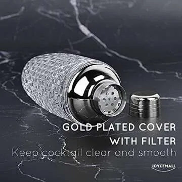 Elegant Glass Cocktail Shaker Set for Home Bartending
