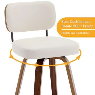 Bekrvio Swivel Bar Stools - Modern Comfort & Style