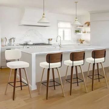 Bekrvio Swivel Bar Stools - Modern Comfort & Style