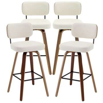 Bekrvio Swivel Bar Stools - Modern Comfort & Style